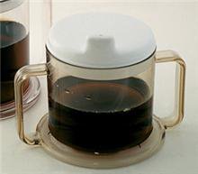 Alimed Drinking Mug AliMed® 10 oz. Clear Cup / Granite Lid Plastic Reusable - Case of 20 - 2970011261-CS