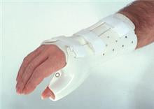 Alimed Wrist / Hand / Thumb Splint PlastiCast Polyethylene / Foam / Stockinette Left Hand White Large - Each - 2970001922-EA