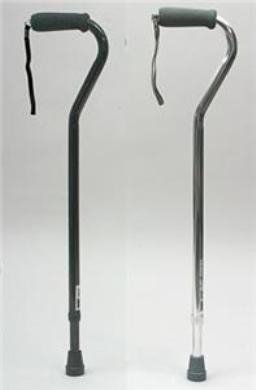 Alimed Offset Cane AliMed® Aluminum 28-1/2 to 30 Inch Height Black / Silver - Each - 7379/NA/NA/BLACK-EA