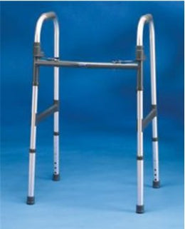 Alimed Dual Release Folding Walker Paddle Type Invacare® Aluminum Frame 300 lbs. Weight Capacity 32 to 39 Inch Height - Each - 79201-EA