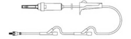 Amsino International Primary IV Administration Set AMSafe® Gravity 2 Ports 10 Drops / mL Drip Rate Without Filter 96 Inch Tubing - Case of 50 - 109602-CS
