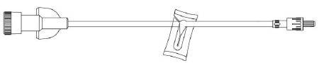 Amsino International IV Extension Set Micro Bore 6 Inch Tubing - Case of 50 - AE1106-CS