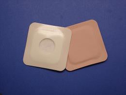 Austin Medical Products Stoma Cap 3 X 3 Inch, 1-1/8 Inch Round Center Opening, Style E - Box of 50 - 838234001278-BX