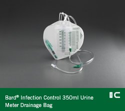 Bard Urinary Meter Bag Bard® Sterile 350 mL Meter / 2500 mL Drainage Bag - Case of 10 - 153216-CS