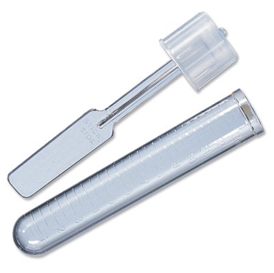BD Pinworm Container Falcon™ Swube™ 17 X 100 mm 30 mL (1 oz.) Cap Closure with Pinworm Paddle Sterile - Case of 200 - 220120-CS