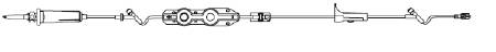 B. Braun IV Pump Set Outlook® Pump 1 Port 15 Drops / mL Drip Rate Without Filter 132 Inch Tubing - Case of 24 - V7405-CS