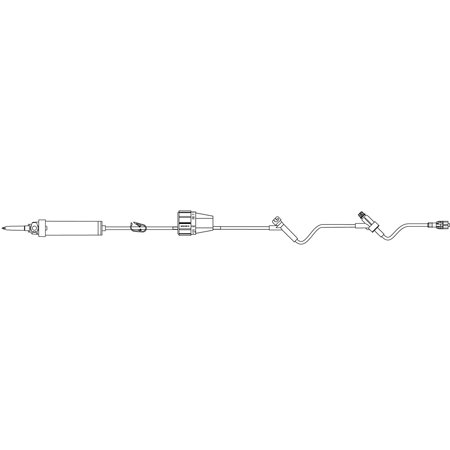B. Braun Primary IV Administration Set BBraun™ Gravity 2 Ports 20 Drops / mL Drip Rate 15 Micron Filter 89 Inch Tubing Solution - Case of 50 - 375173-CS