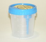 BD Urine Specimen Container with Integrated Transfer Device Vacutainer® 120 mL (4 oz.) Screw Cap Unprinted Sterile - Case of 200 - 364975-CS