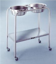 Blickman Solution Stand Snyder 8.5 Quart 2 Basin H-Shaped Brace 33 Inch 29 Inch - Each - 0727808000-EA
