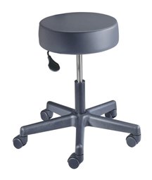 The Brewer Company Exam Stool Pneumatic Height Adjustment 5 Casters Black - Each - 22500-SR106-EA