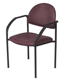 The Brewer Company Side Chair Alabaster Fixed Armrests Vinyl - Each - 1200-SP-US396-EA