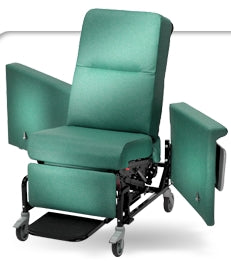 Champion Manufacturing Standard Transport Manual Recliner 85 Series Colonial Blue Vinyl 5 Inch Casters - Each - 858T45-TS7-EA