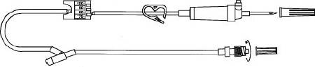 Advanced Medical Systems Primary IV Administration Set Vygon Gravity 1 Port 20 Drops / mL Drip Rate Without Filter 84 Inch Tubing - Case of 50 - AMS-122-1-CS