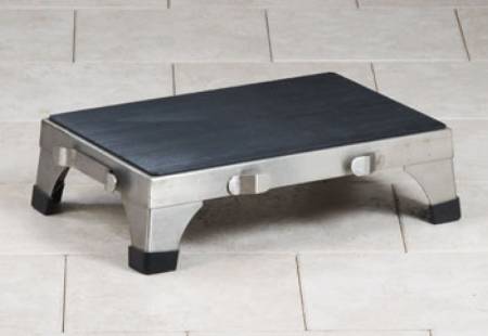 Clinton Industries Step Stool Stackable 1 Step Stainless Steel Frame 5-1/4 Inch Step Height - Each - SS-190-EA