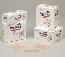 Hartmann Adhesive Strip Flex-Band® 3/4 X 3 Inch Fabric Rectangle Tan Sterile - Case of 24 - 46160001-CS