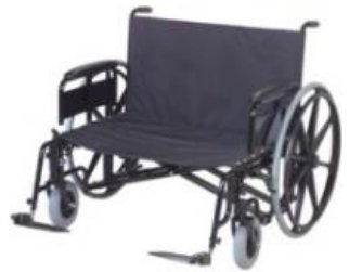 Convaquip Industries Bariatric Wheelchair 900 XL Heavy Duty Full Length Arm Footrest Black Upholstery 30 Inch Seat Width Adult 700 lbs. Weight Capacity - Each - 930XL-EA