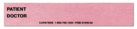 Carstens Identification Card Medsav Solutions® - Pack of 100 - 1649-04-PK