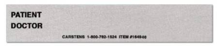 Carstens Identification Card Medsav Solutions® - Pack of 100 - 1649-08-PK
