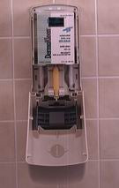 DermaRite Industries Hand Hygiene Dispenser DermaRite® White Plastic Manual Push 800 mL Wall Mount - Each - 1500-EA