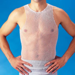 Gentell Elastic Net Retainer Dressing Surgilast® Pre-Cut Tubular / Pre-Cut Elastic One Size Fits Most White Knee / Foot / Hand / Elbow NonSterile - Case of 20 - GL641-CS