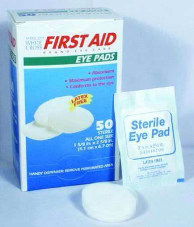 Dukal Eye Pad American® White Cross 2-1/8 X 2-5/8 Inch - Case of 1200 - 17570-CS