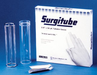 Gentell Tubular Retainer Dressing Surgitube® Cotton 2-5/8 Inch X 50 Yard Size 4 Beige Arm / Lower Leg NonSterile - Each - GL212-EA