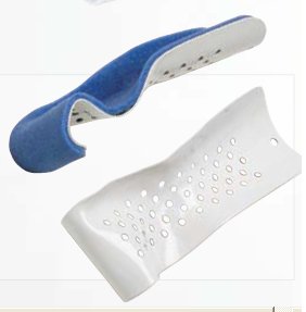 DJO Colles' Wrist Splint ProCare® Padded Aluminum / Foam Right Hand Blue / White X-Small - Each - 79-72122-EA