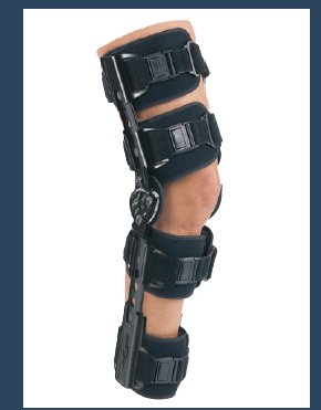 DJO Hinged Leg Brace Telescoping TROM™ Advance One Size Fits Most Hook and Loop Closure < 26 Inch Circumference Left or Right Leg - Each - 11-9114-9-EA