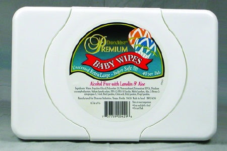 Donovan Industries Baby Wipe DawnMist® Tub Aloe / Lanolin Unscented 40 Count - Case of 960 - BWU4296-CS