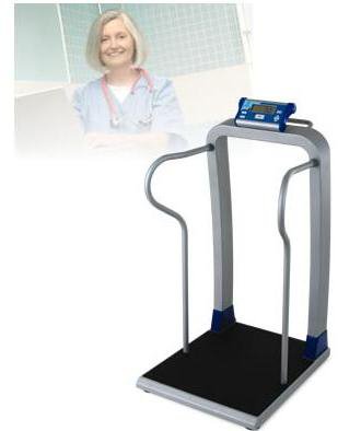 Doran Scales Column Scale with Handrail Digital LCD Display 1000 lbs. / 474 kg Capacity AC Adapter / Battery Operated - Each - DS7100-EA