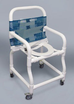 Duralife Commode / Shower Chair Duralife PVC Frame Removable Backrest 21-1/2 Inch Seat Width - Each - 200-EA