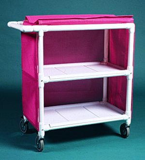 Duralife Linen Cart 2 Shelves 175 lbs. per Shelf Weight Capacity - Each - 550-1-EA