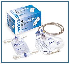 Dynarex Urinary Drain Bag Anti-Reflux Valve Sterile Fluid Path 2000 mL Vinyl - Each - 4271-EA