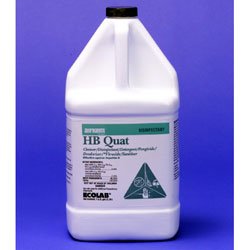 EcoLab Ecolab® HB Quat Surface Disinfectant Cleaner Quaternary Based Manual Pour Liquid 2.5 gal. Jug Lemon Scent NonSterile - Case of 4 - 6100270-CS