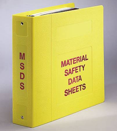 First Healthcare Products Prefilled Binder First Healthcare 3 Ring Yellow 575 Sheets Side Opening - Each - MCMMSDS4030-25-EA