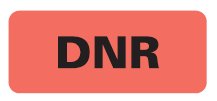 First Healthcare Products Pre-Printed Label Med-Alert™ Advisory Label Fluorescent Red Paper DNR Black Safety and Instructional 15/16 X 2-1/4 Inch - Pack of 500 - 50722-PK
