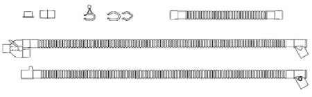 Fisher & Paykel RT-Series Ventilator Circuit Corrugated Tube Dual Limb Adult Without Breathing Bag Single Patient Use Heated Circuit - Case of 10 - RT110-CS