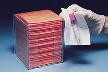 Fisher Scientific Biohazard Liner BloodBloc™ Heavy Absorbency White / Orange NonSterile Cellulose / Polyethylene 11 X 16 Inch Disposable - Case of 200 - 0667052-CS
