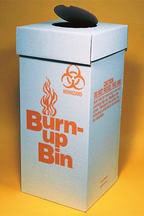Fisher Scientific Biohazard Waste Box Burn-up Bin™ White Box Cardboard / Polyethylene 12 X 12 X 27 Inch - Case of 6 - 120098A-CS