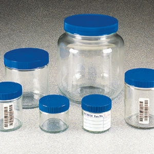 Fisher Scientific Sundry Jar Type Ill Glass/Teflon/Polypropylene Clear 60 ml - Case of 24 - 05719258-CS