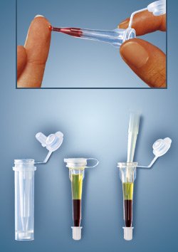 Fisher Scientific Microvette® CB 300 Capillary Blood Collection Tube K2 EDTA Additive 300 µL Pull Cap Plastic Tube - Pack of 100 - NC9141704-PK