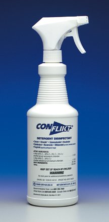 Fisher Scientific ConFlikt® Surface Disinfectant Cleaner Quaternary Based Manual Pour Liquid 1 gal. Jug Fresh Scent NonSterile - Case of 4 - 0435552-CS