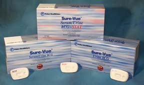 Fisher Scientific Reproductive Health Test Kit Sure-Vue® Fertility Test hCG Pregnancy Test Serum / Urine Sample 50 Tests CLIA Waived for Urine / CLIA Moderate Complexity for Serum - Pack of 50 - 23900529-PK