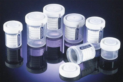 Fisher Scientific Specimen Container Samco™ Narrow-Mouth Bio-Tite™ 48 mm Opening 90 mL (3 oz.) Screw Cap Patient Information Sterile - Case of 400 - 1371161-CS