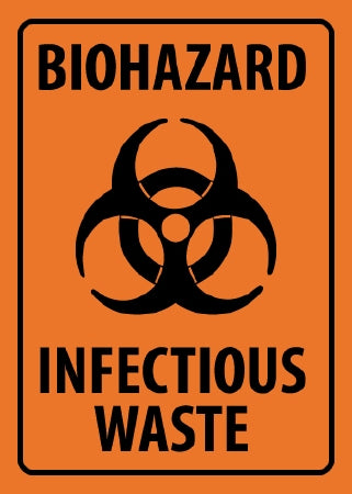 Fisher Scientific Door Sign Caution National Marker™ Biohazard Infectious Waste - Each - 179862A-EA