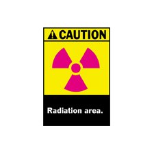 Fisher Scientific Door Sign Caution Brady™ Caution: Radiation Area, With Pictogram - Each - 19038074-EA