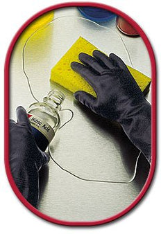 Fisher Scientific Chemical Protection Glove Chloroflex™ Size 9 Neoprene Black 12 Inch Pinked Cuff NonSterile - Box of 12 - 113953C-BX