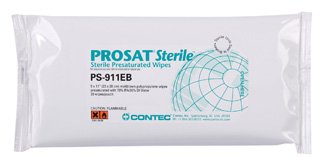 Fisher Scientific PROSAT® Sterile™ Surface Disinfectant Cleaner Premoistened Cleanroom Manual Pull Wipe 30 Count Soft Pack Alcohol Scent Sterile - Case of 1440 - 18999474-CS