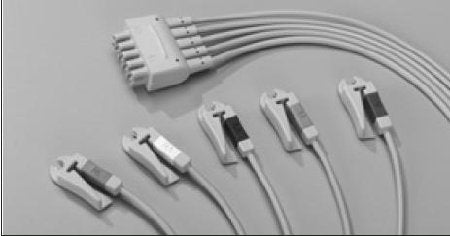 Vyaire Medical Leadwire Set 29 Inch, Grabber, 3 Lead, Group, Multi Link GE Eagle, Solar, Dash 2000 Monitors, Tram - Each - 412682-001-EA