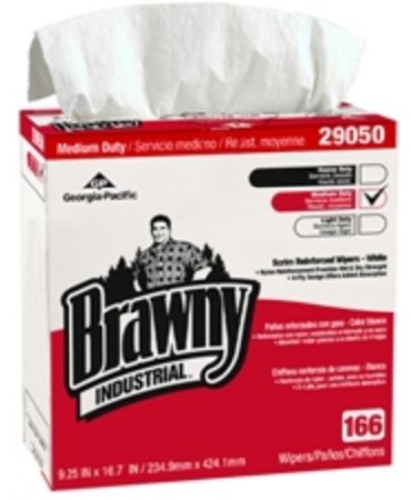 Georgia Pacific Task Wipe Brawny Industrial® Light Duty White NonSterile 4 Ply Tissue 9-1/4 X 16-7/10 Inch Disposable - Case of 5 - 29050/03-CS
